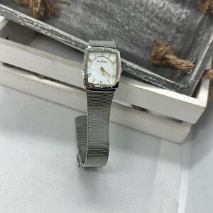 Skagen Mesh Mother Of Pearl Dial Watch 396XSGS